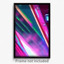Pixel Art Poster - Glitch Art Entrance (8 Bit Psychedelic Video Game Print)
