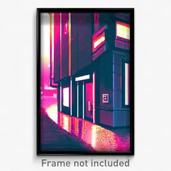 Pixel Art Poster - Small Junction (8 Bit Psychedelic Trippy Video Game Print)