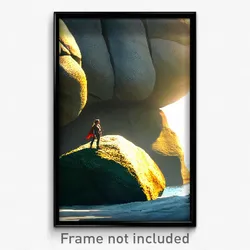 Pixel Art Poster - Enormous Rock (8 Bit Psychedelic Trippy Video Game Print)