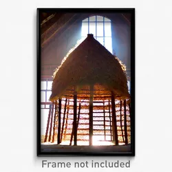 Pixel Art Poster - Vacant Granary (8 Bit Psychedelic Trippy Video Game Print)