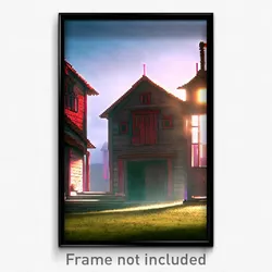 Pixel Art Poster - Basic Madhouse (8 Bit Psychedelic Trippy Video Game Print)