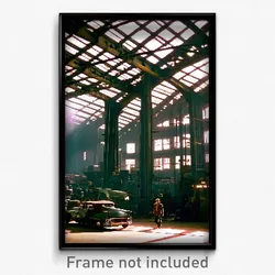 Pixel Art Poster - Admirable Factory (8 Bit Psychedelic Trippy Video Game Print)