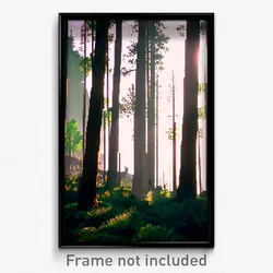 Pixel Art Poster - Old Woods (8 Bit Psychedelic Trippy Weird Video Game Print)