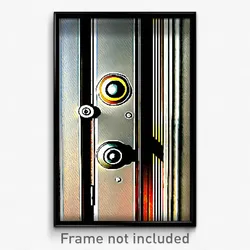 Pixel Art Poster - Tremendous Door Knob (8 Bit Psychedelic Video Game Print)