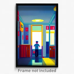 Pixel Art Poster - Tidy Safehouse (8 Bit Psychedelic Trippy Video Game Print)