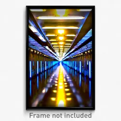 Pixel Art Poster - Humongous Corridor (8 Bit Psychedelic Video Game Print)