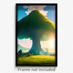 Pixel Art Poster - Bright Shire (8 Bit Psychedelic Trippy Video Game Print)