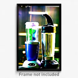 Pixel Art Poster - Fabulous Blender (8 Bit Psychedelic Trippy Video Game Print)
