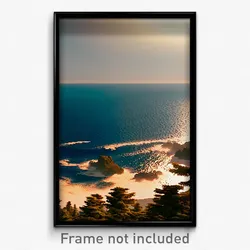 Pixel Art Poster - Incredible Seascape (8 Bit Psychedelic Video Game Print)