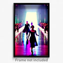 Pixel Art Poster - Rich Catwalk (8 Bit Psychedelic Trippy Video Game Print)
