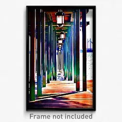 Pixel Art Poster - Original Pier (8 Bit Psychedelic Trippy Video Game Print)
