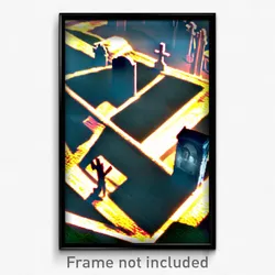 Pixel Art Poster - Superb Graveyard (8 Bit Psychedelic Trippy Video Game Print)