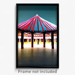 Pixel Art Poster - Extra Large Pavillion (8 Bit Psychedelic Video Game Print)
