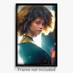 Pixel Art Poster - Fluffy Head (8 Bit Psychedelic Trippy Weird Video Game Print)