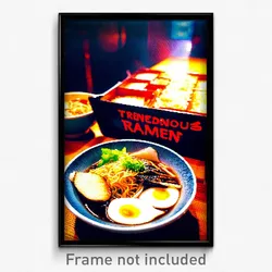 Pixel Art Poster - Tremendous Ramen (8 Bit Psychedelic Trippy Video Game Print)