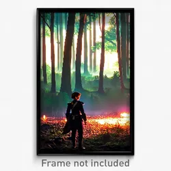 Pixel Art Poster - Subtle Woods (8 Bit Psychedelic Trippy Video Game Print)