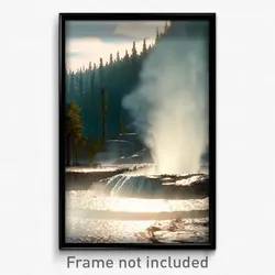 Pixel Art Poster - Dim Geyser (8 Bit Psychedelic Trippy Weird Video Game Print)