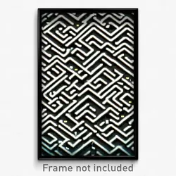 Pixel Art Poster - Uneven Maze (8 Bit Psychedelic Trippy Weird Video Game Print)