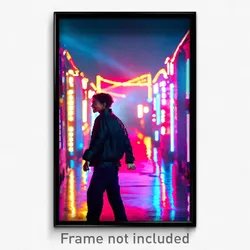 Pixel Art Poster - Blissful Ghetto (8 Bit Psychedelic Trippy Video Game Print)