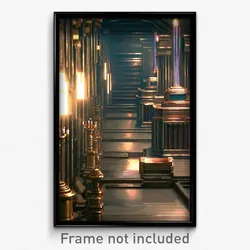 Pixel Art Poster - Bronze Repository (8 Bit Psychedelic Trippy Video Game Print)