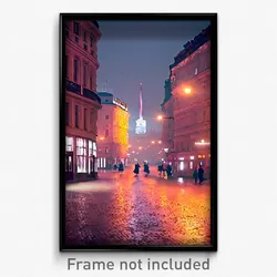 Pixel Art Poster - Electric Vienna (8 Bit Psychedelic Trippy Video Game Print)