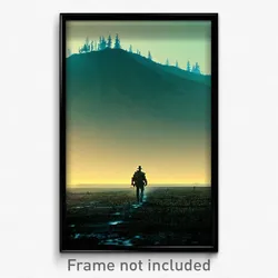 Pixel Art Poster - Deadly Land (8 Bit Psychedelic Trippy Weird Video Game Print)