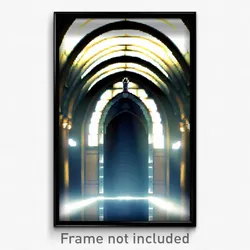 Pixel Art Poster - Reflecting Vault (8 Bit Psychedelic Trippy Video Game Print)