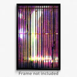 Pixel Art Poster - Wire Frame Arrowslit (8 Bit Psychedelic Video Game Print)