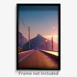 Pixel Art Poster - Fantastic Road (8 Bit Psychedelic Trippy Video Game Print)