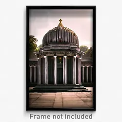 Pixel Art Poster - Amazing Mausoleum (8 Bit Psychedelic Trippy Video Game Print)