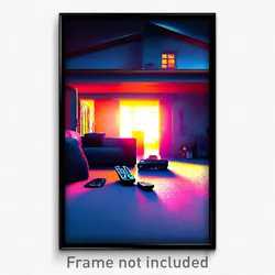 Pixel Art Poster - Remote Safehouse (8 Bit Psychedelic Trippy Video Game Print)
