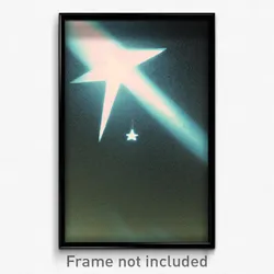 Pixel Art Poster - Creepy Star (8 Bit Psychedelic Trippy Weird Video Game Print)