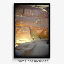 Pixel Art Poster - Outstanding Petroglyphs (8 Bit Psychedelic Video Game Print)