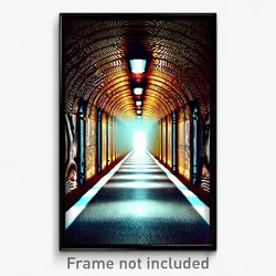 Pixel Art Poster - Humble Tunnel (8 Bit Psychedelic Trippy Video Game Print)