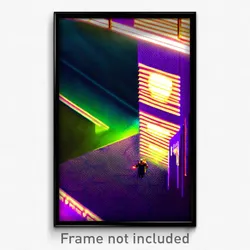 Pixel Art Poster - Violet Parish (8 Bit Psychedelic Trippy Video Game Print)