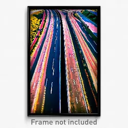 Pixel Art Poster - Interesting Highway (8 Bit Psychedelic Video Game Print)