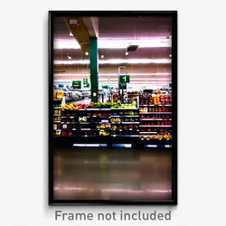 Pixel Art Poster - Great Grocery Store (8 Bit Psychedelic Video Game Print)