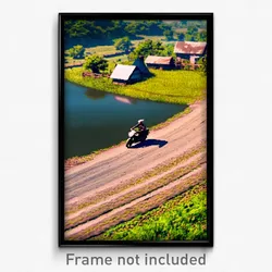 Pixel Art Poster - Rural Realm (8 Bit Psychedelic Trippy Weird Video Game Print)