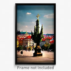 Pixel Art Poster - Shady Prague (8 Bit Psychedelic Trippy Video Game Print)