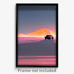 Pixel Art Poster - Simplistic Tundra (8 Bit Psychedelic Trippy Video Game Print)
