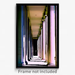 Pixel Art Poster - Simple Colonnade (8 Bit Psychedelic Trippy Video Game Print)