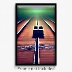 Pixel Art Poster - Clean Track (8 Bit Psychedelic Trippy Weird Video Game Print)