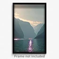 Pixel Art Poster - Extra Large Fjord (8 Bit Psychedelic Trippy Video Game Print)