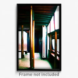 Pixel Art Poster - Antique Dugout (8 Bit Psychedelic Trippy Video Game Print)