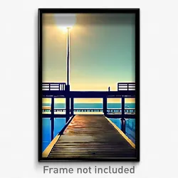 Pixel Art Poster - Outstanding Dock (8 Bit Psychedelic Trippy Video Game Print)