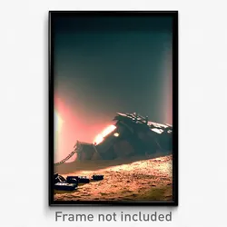 Pixel Art Poster - Remote Trench (8 Bit Psychedelic Trippy Video Game Print)