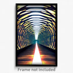 Pixel Art Poster - Monstrous Tunnel (8 Bit Psychedelic Trippy Video Game Print)