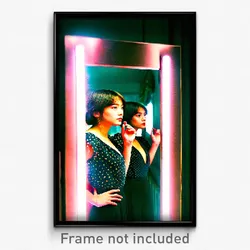 Pixel Art Poster - Flickering Mirror (8 Bit Psychedelic Trippy Video Game Print)