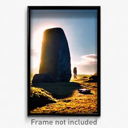 Pixel Art Poster - Remote Menhir (8 Bit Psychedelic Trippy Video Game Print)