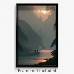 Pixel Art Poster - Dreary Retreat (8 Bit Psychedelic Trippy Video Game Print)